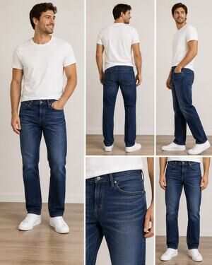 Silver Jeans Kenaston Mens 32x32 Straight Leg Dark Wash Denim Blue Jeans
